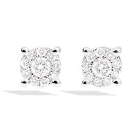 Orecchini Recarlo Donna Nodo D'Amore in Oro bianco Diamante 0.39 Ct E04PX988/040 - E04PX988/040